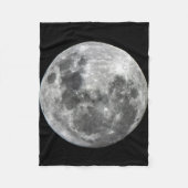 Supermoonの月のフリースブランケット フリースブランケット (正面)