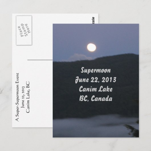 Supermoon 2013はがき ポストカード (正面/裏面)