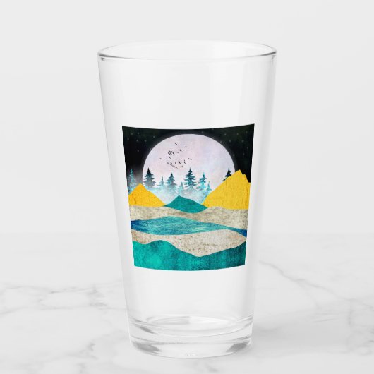 Supermoon Rising Landscape タンブラーグラス (正面)