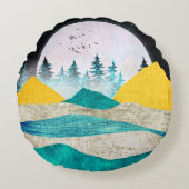 Supermoon Rising Landscape ラウンドクッション (正面)