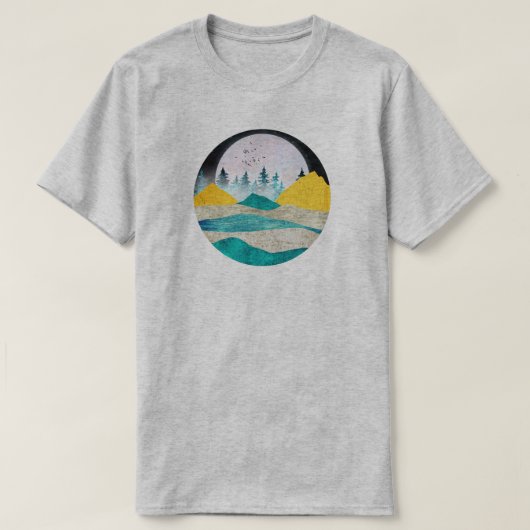 Supermoon Rising Landscape Tシャツ (デザイン正面)