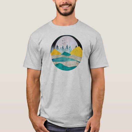 Supermoon Rising Landscape Tシャツ (正面)