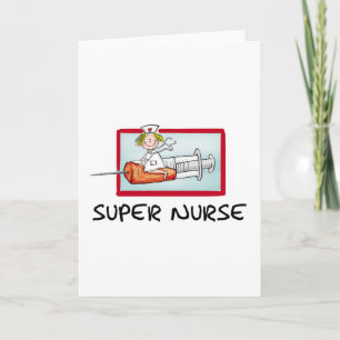 supernurse -スポイトのユーモアのあるな漫画のナース カード