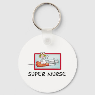 supernurse -スポイトのユーモアのあるな漫画のナース キーホルダー