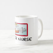 supernurse -スポイトのユーモアのあるな漫画のナース コーヒーマグカップ (正面右)