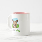 SuperPetsの公式のバニーのマグ ツートーンマグカップ (正面左)