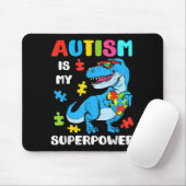 Superpower Autism Dinosaur T Rex Autistic Boys マウスパッド (マウス)