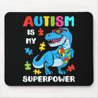 Superpower Autism Dinosaur T Rex Autistic Boys マウスパッド