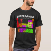 Superpowers periodic table tシャツ (正面)