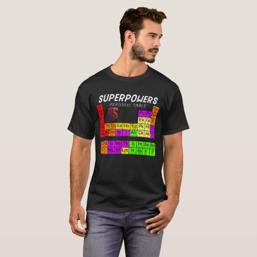 Superpowers periodic table tシャツ (正面フル)
