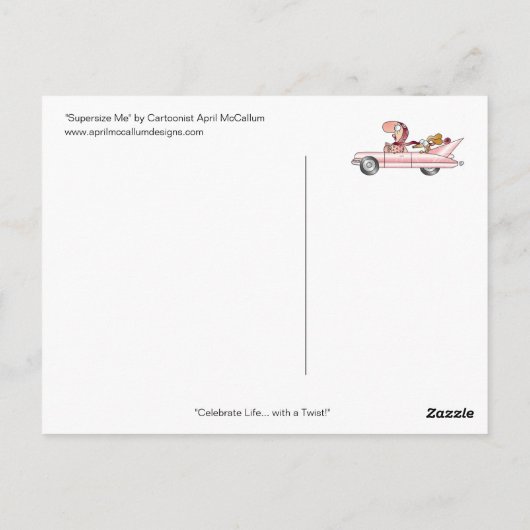 SUPERSIZE MEポストカード(April McCallumより) ポストカード (裏面)