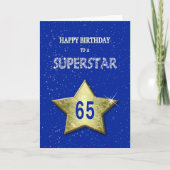 Superstarの65誕生日 カード (正面)
