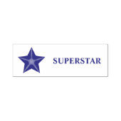 SUPERSTARふっくらとした紫色の星 セルフインキングスタンプ (デザイン)