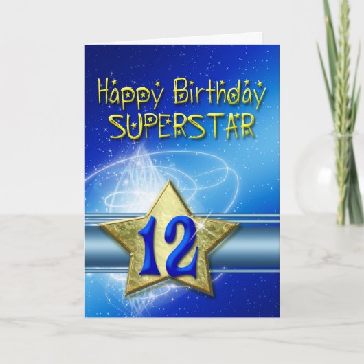 Superstar用12誕生日カード カード (正面)