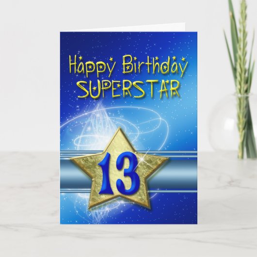 Superstar用13誕生日カード カード (正面)
