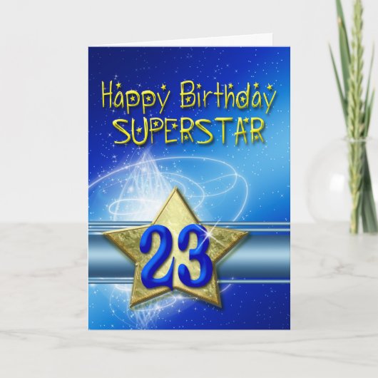 Superstar用23誕生日カード カード (正面)