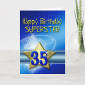 Superstar用35誕生日カード カード (正面)