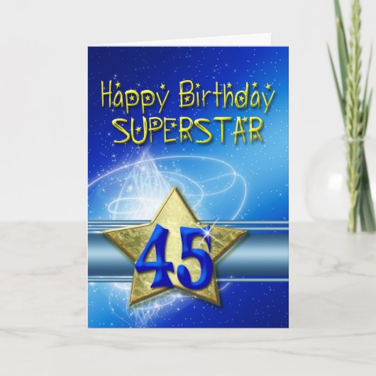 Superstar用45誕生日カード カード (正面)