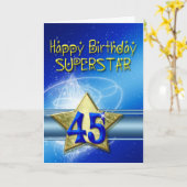 Superstar用45誕生日カード カード (黄色い花)