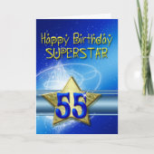 Superstar用55誕生日カード カード (正面)