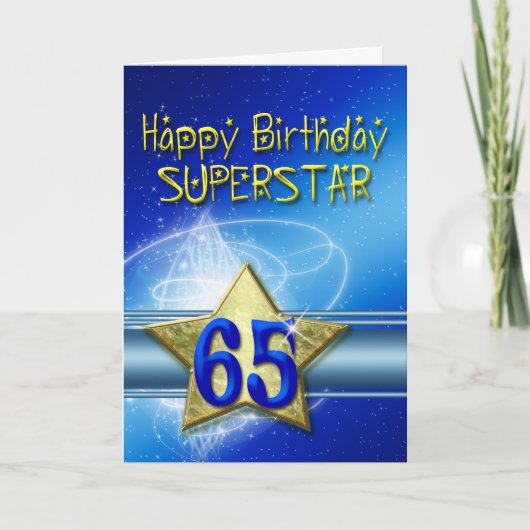 Superstar用65誕生日カード カード (正面)