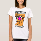 SUPERSTAR おもしろい Gibby Cat(ジンジャー)レディースTシャツ Tシャツ (正面)