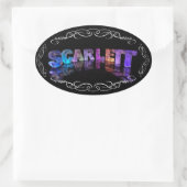 Superstar Scarlett – ライトの名前（写真） 楕円形シール (バッグ)