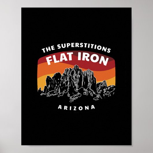 Superstition Flat Iron Arizona Mountain Hiking  ポスター (正面)