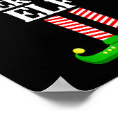 Supervisor Elf Family Matching Group Funny Christm ポスター (角)