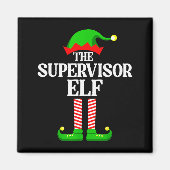 Supervisor Elf Family Matching Group Funny Christm マグネット (正面)