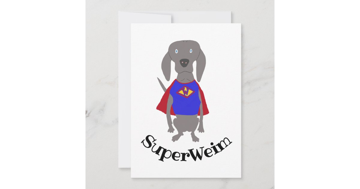 Superweimの灰色の幽霊のweimaraner犬 カード Zazzle Co Jp