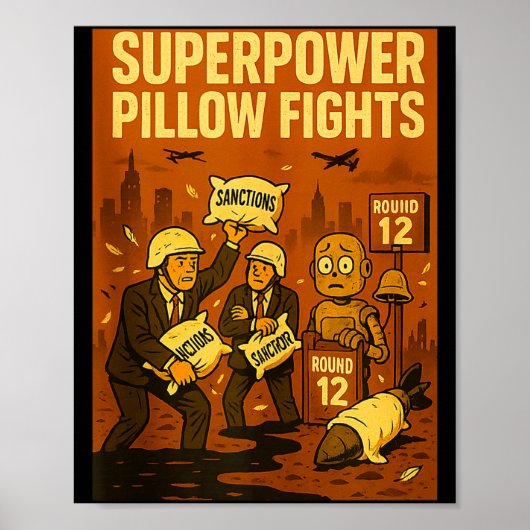 Superwer Llow Fights Funny Geolitical Satire Gift  ポスター (正面)