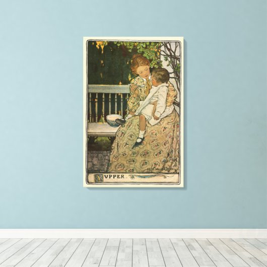 Supper by Jessie Willcox Smith キャンバスプリント (インサイチュ (ウッドフロア))