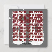 SUPPLISE グランジ 50th誕生日RedおよびBlack W202B 招待状 (裏面)