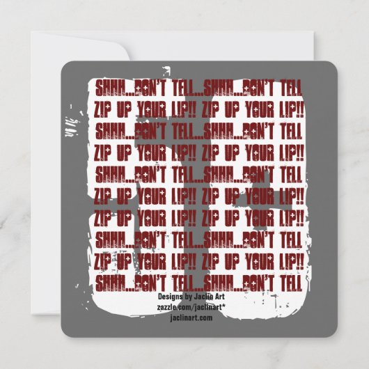 SUPPLISE グランジ 50th誕生日RedおよびBlack W202B 招待状 (裏面)