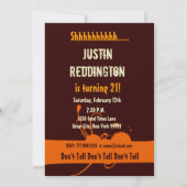 SUPPLISE 21st誕生日チョコレートグリーンオレンジW505 招待状 (裏面)