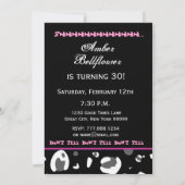 SUPPLISE 30歳のブラックヒョウ紙吹雪 招待状 (裏面)