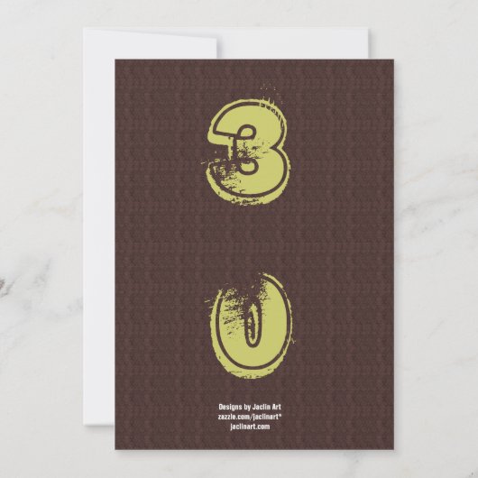 SUPPLISE 30歳の誕生日V10 招待状 (裏面)