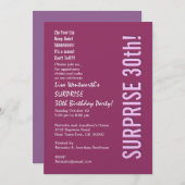 SUPPLISE 30th誕生日モダンパーティーPink Berry 招待状 (正面/裏面)