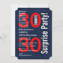 SUPPLISE 30th Burstday モダン Blue R601A 招待状