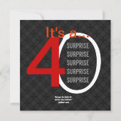 SUPPLISE 40番目の誕生日(黒) W588 招待状 (裏面)