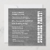 SUPPLISE 40th Barthday Gray White Music Notes G401 招待状 (正面)