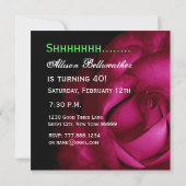 SUPPLISE 40th Barthday Red Rose E004 招待状 (裏面)