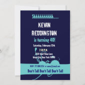 SUPPLISE 40th Birthday Blue and AquaテンプレートW608 招待状 (裏面)