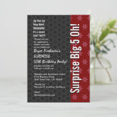 SUPPLISE 50th誕生日レッド&ブラックスターズB401 招待状 (スタンド正面)