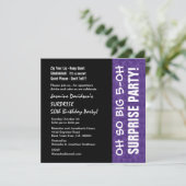 SUPPLISE 50th Year Purple Q002(50年目の誕生日パモダンープルQ002 招待状 (スタンド正面)