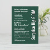 SUPPLISE 60th誕生日フモダンォレストグリーンF002 招待状 (スタンド正面)