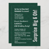 SUPPLISE 60th誕生日フモダンォレストグリーンF002 招待状 (正面/裏面)