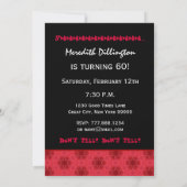 SUPPLISE 60th誕生日レッド&ブラックスターズL001 招待状 (裏面)