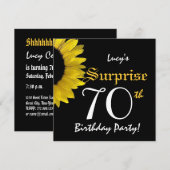 SUPPLISE 70th誕生日イエローヒマワリW1777 招待状 (正面/裏面)